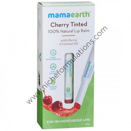 Mamaearth Cherry Tinted 100% Natural Lip Balm