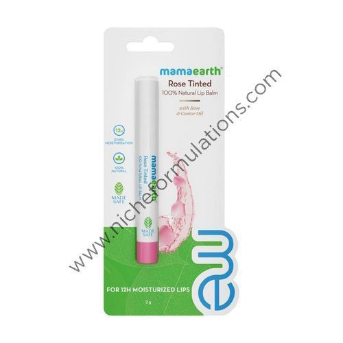 Mamaearth Rose Tinted 100% Natural Lip Balm