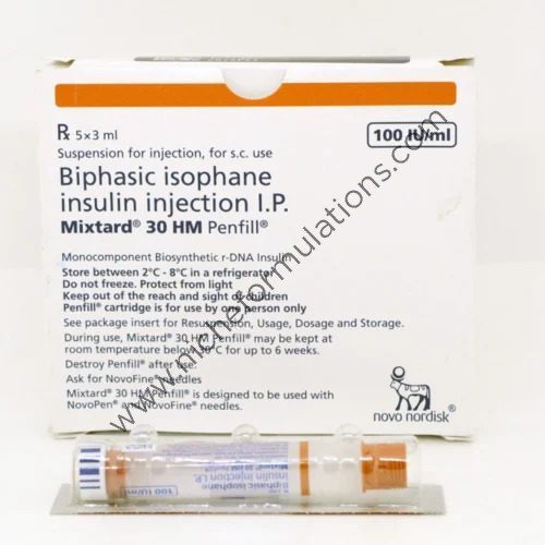 Mixtard 30 HM 100IU/ml Penfill (3ml Each)