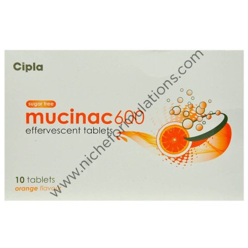 Mucinac 600 Effervescent Tablet Orange Sugar Free
