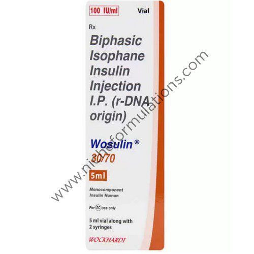 New Wosulin 30/70 100IU/ml Injection 3ml