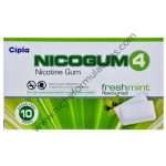 Nicogum 4 Nicotine Gum Chewing Gums Fresh Mint Sugar Free