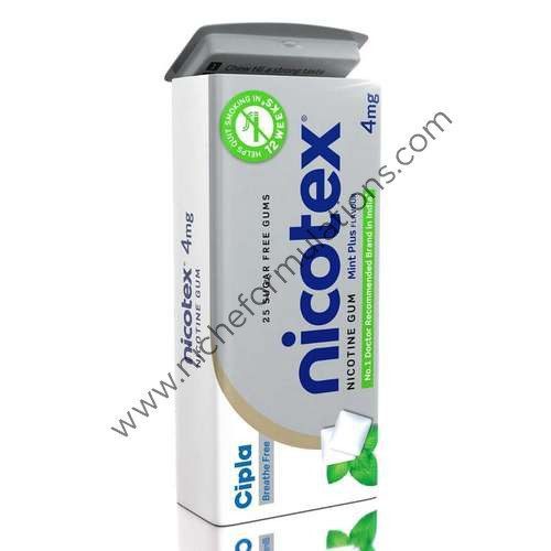 Nicotex 4mg Chewing Gums Mint Plus Sugar Free