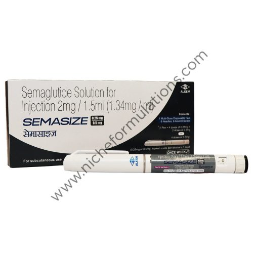 Semasize 0.25mg-0.5 Injection (1 Multi-dose Disposable Pen, 6 Needle, 6 Alcohol Swab)