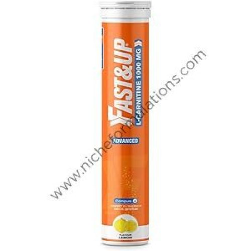 Fast&Up L-Carnitine Tartrate 1000mg for Energy & Metabolism | Flavour Lemon Effervescent Tablet