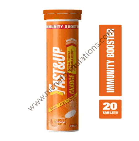 Fast&Up Charge with Natural Vitamin C from Amla & Zinc Flavour Effervescent Tablet Orange